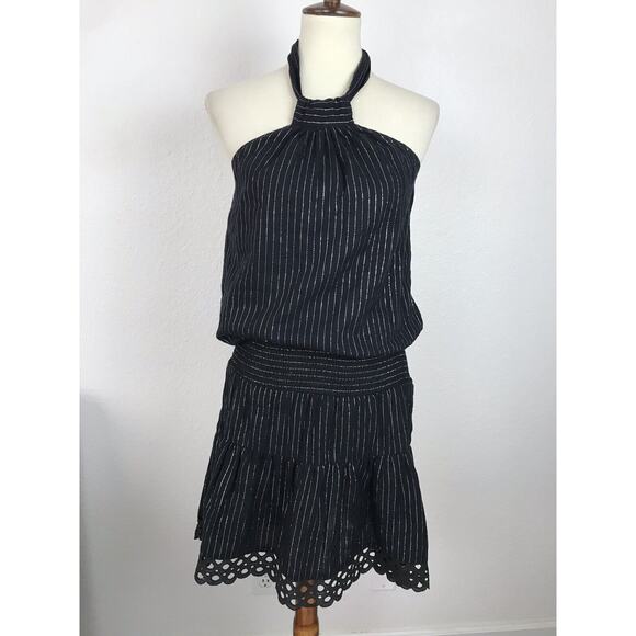 Corey Lynn Calter Halter Dress Striped Mini - Picture 1 of 10